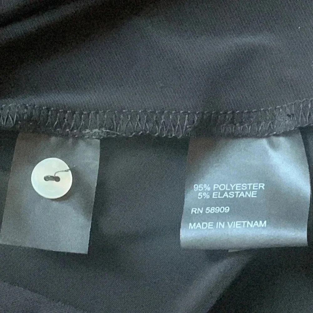Preston & York Shirt Dress Tie Waist Black Sz Large NWT - Picture 8 of 10